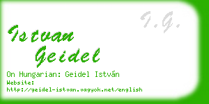 istvan geidel business card